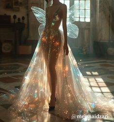 Sheer Fairy Dress, Fairy Goddess Dress, Air Fairy Aesthetic, Tinker Fairy Aesthetic, Fairy Queen Aesthetic, Fairy Fashion Aesthetic, Ethereal Fairy Aesthetic, Ball Dress Aesthetic, Pixie Aesthetic