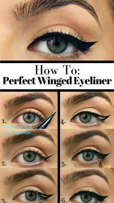 Make Up Yeux, Eyes Picture, Makeup Wings, Eyeliner Glitter, Eyeliner For Hooded Eyes, Perfect Winged Eyeliner, Revolution Eyeshadow, Winged Eyeliner Tutorial, Mekap Mata