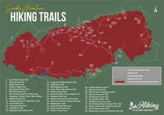 a map showing the hiking trails for all kinds of hikers and their families in the area