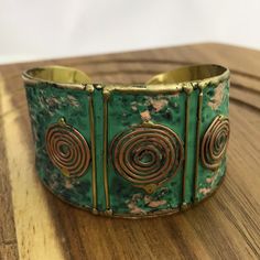 Beautiful Artisan Patina Finish Cuff Bracelet Adjustable Handmade Anju Adjustable Artisan Metal Bangle, Artisan Adjustable Bangle For Festivals, Adjustable Artisan Bangle Cuff Bracelet, Artisan Adjustable Round Cuff Bracelet, Artisan Adjustable Round Bangle, Adjustable Artisan Bangle, Adjustable Brass Cuff Bracelet For Festivals, Adjustable Brass Cuff Bracelet For Festival, Adjustable Bronze Cuff Bracelet For Festivals