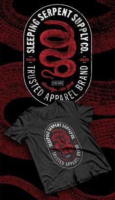 two t - shirts with the words serpent serpents on them and an image of a snake