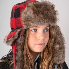 Cat & Jack Boys' Faux Fur Buffalo Trapper Hat Aviator Kids Adult Make Sure Your Is Protected During The Winter With The Boys' And Adult Faux Fur Buffalo Trapper Hat From Cat And Jack. A Double-Layered Hat To Ensure Extra Protection Against The Cold. This Piece Is Detailed With Faux Fur, Plaid Pattern And A Chin Strap To Ensure A Stay-Put Fit. Pair This Faux Fur Buffalo Trapper Hat With His Favorite Winter Wardrobe To Complete His Look. Specifications Size:Osfm Color: Multicolored (Red And Black) Winter Faux Fur Hat With Adjustable Fit, Adjustable Faux Fur Winter Hat, Casual Winter Hat With Faux Fur Lining, Casual Faux Fur Winter Hat, Casual Faux Fur Hats For Cold Weather, Red Winter Hat For Outdoor, Winter Faux Fur Hats With Ear Flaps, Faux Fur Winter Hat With Ear Flaps, Casual Hats With Adjustable Faux Fur Lining