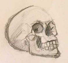 a drawing of a skull with glasses on it's face and mouth is shown