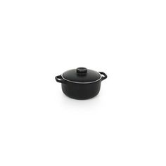 a small black pot on a white background