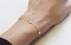 Star Bracelet Delicate Chain Bracelet by amandadeer on Etsy Dainty Star-shaped Bracelets For Everyday Wear, Silver Star Bracelet, Lunar Jewelry, Deer Jewelry, Star Bracelet, Delicate Chain, Bracelet Gold, Silver Stars, Austin Tx