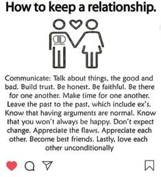 a poster with an image of two people holding hands and the words how to keep a relationship