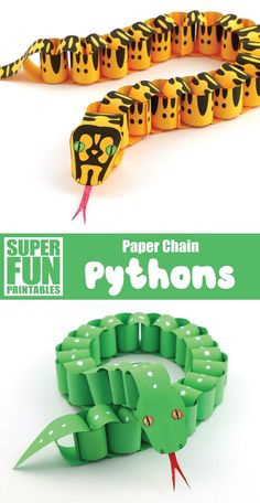 paper chains are made to look like snakes