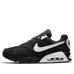 (GS) Nike Air Max IVO 'Black White' 579995-011 - KICKS CREW Black Low-top Ventilated Sneakers, Black Low-top Sneakers With Ventilation, Black Dynamic Sneakers With Ventilation, Dynamic Black Sneakers With Ventilation, Black Sneakers With Ventilation For Streetwear, Black Ventilated Sneakers For Streetwear, Classic Black Sneakers With Air Cushioning, Black Sneakers With Vented Sides For Light Sports, Black Sneakers With Vented Sides For Jogging