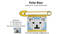 the polar bear is depicted in this cross - stitch pattern with instructions to make it