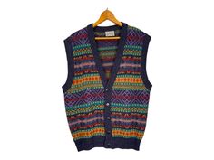 Vintage Sweater Vest Mystery Grandpa Academia Aesthetic Clothing 90s - Etsy Fitted Multicolor Sweater Vest For Winter, Casual Fitted Multicolor Vest, Multicolor Fitted Casual Vest, Fitted Multicolor Casual Vest, 90s Sleeveless Vest For Fall, Fitted Multicolor Vest For Winter, Winter Multicolor Fitted Vest, Multicolor Fitted Winter Vest, Vintage Multicolor Sweater Vest For Winter