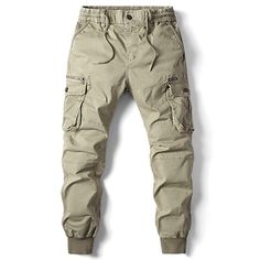 Herren Cargohose Cargohosen Cargohose Hose Hosen Kordelzug Elastische Taille Multi Pocket Feste Farbe Casual Täglich Freizeitskleidung Modisch Klassisch Olivgrün Grau Blau 2024 - $41.99 Stretch Khaki Pants With Drawstring