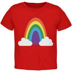 Be a rainbow for halloween with this cool tee! This Old Glory design is printed on a 100% cotton toddler t-shirt. Featuring a tall rainbow with clouds on the front. Size: 2T.  Color: White.  Gender: male. Rainbow Costume, Rainbow With Clouds, Rainbow Costumes, Halloween Rainbow, Costume Toddler, Kids Clothes Boys, Old Glory, A Rainbow, Boys Shirts