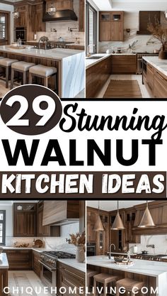 the top 20 stunning walnut kitchen ideas