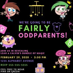 we're going to be fairly oddparents on this halloween party flyer template