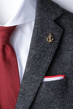 Luxury Men's Neckwear, Luxury Elegant Men's Neckwear, Anchor With Rope, Lapel Pins Suit, Hot Suit, Suit Pin, Lapel Pins Mens, Jacket Pins, Spring Suit