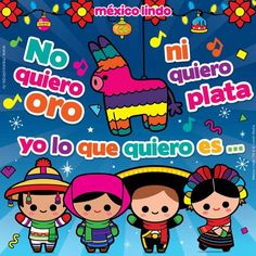 an advertisement for mexican children's music band, no quieroo oro