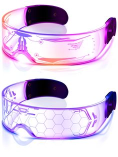 PRICES MAY VARY. Package included: you will receive 2 pairs of light up glasses in 2 different styles, sufficient quantity and various styles can meet your daily needs and replacement, they are designed with 7 colors of light, which can give you different decorative effects Quality material: these LED visor gasses are made of acrylic material, which is reliable and sturdy, not easy to break and fragile, light weight and thinness, easy to wear, long time wearing will not cause burden or discomfor Led Visor Glasses, Glasses Futuristic, Glasses Shapes, Rave Halloween Costumes, Light Up Glasses, Futuristic Glasses, Glitch Techs, Oc Things, Visor Glasses