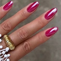 Super Cute And Stylish Ships In 5-10 Business Days Pink Nails Princess, Pink And Wine Nails, Pink Nails With Ring Finger Design, Trendy Nails September 2024, Dark Pink Purple Nails, Ruby Red Chrome Nails, Pink Frosted Nails, Cranberry Pink Nails, Pink Red Valentine Nails