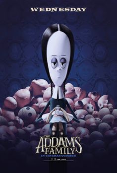 the addams movie poster for wednesday