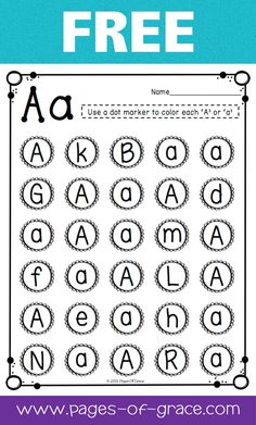 an alphabet worksheet with letters and numbers