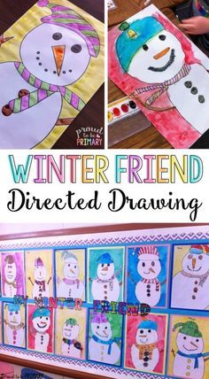 the winter friend directed drawing project for kids