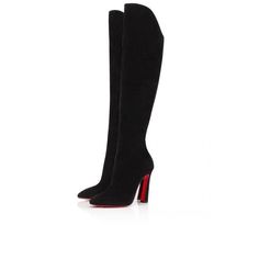 The Long And Sleek Eleonor Botta Boot Envelops The Foot And Leg With Panache. This Sophisticated Black Boot Sits On A 85 Mm Heel And Is Made Of Suede Calfskin. It Sports A Graceful And Asymmetrical Upper With Rounded Lines That Boldly Covers The Knee. Worn Once In Great Condition, Love These Boots But My Legs Are To Short For Where The Boot Hits The Knee. Will Come With Box And Dust Bag As Well. Any Questions, Please Commit Below. Formal Winter Boots With Red Sole, Elegant Heeled Boots With Red Sole For Winter, Designer Knee-high Evening Boots, Designer Knee-high Boots For Evening, Chic Winter Heeled Boots With Red Sole, Chic Heeled Boots With Red Sole For Winter, Chic High Heel Boots With Red Sole, Luxury Heeled Boots With Red Sole And Round Toe, Designer Black Knee-high Boots For Party