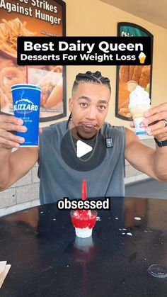 Trent Harrison | Online Fitness Coach on Instagram: "These are the best Dairy Queen orders if you are on a weight loss journey 🍦  The peanut butter cookie dough blizzard is almost 1700 calories‼️  Don’t blame ice cream for the reason why you can’t lose weight. It’s not the ice cream’s fault, it’s your portion control.  You can absolutely eat a Confetti dipped cone for 210 calories or a strawberry sundae for 240 calories and still lose weight.   Ice cream isn’t the issue, how much ice cream you eat is.   Ditch the all or nothing approach if you want to have freedom with your eating and still see results🔥  #icecream #sundae #dairyqueen #lowcalorie #fastfood #weightloss #fitness #fitnessgoals #bellyfat #fatloss" Cookie Dough Blizzard, Trent Harrison, Confetti Dip, Healthy Substitutes, Butter Cookie Dough, Strawberry Sundae, Peanut Butter Cookie Dough, Healthy Fitness Meals, Online Fitness Coaching