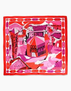 EMILIO PUCCI - cities of the world scarf: Firenze Unique Gift Box, Cities Of The World, City Sketch, Signature Logo Design, Branded Scarves, Designer Scarves, Silk Twill