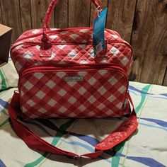 Brand New Pioneer Woman Gingham Weekender Bag.Comes With A Detachable Transparent Pouch Gingham Travel Tote Bag, Rectangular Gingham Travel Bags, Red Rectangular Weekend Bag, Red Rectangular Bag For Weekend, Rectangular Red Weekend Bags, Gingham Shoulder Bag For Travel, Everyday Gingham Bag With Adjustable Strap, Transparent Pouch, Clarks Boots