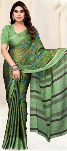 Wear Green, Chiffon Fabric, Green Fashion