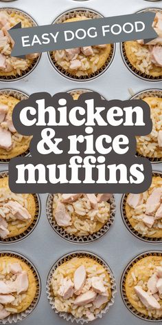 Looking for a delicious, make-ahead treat for your dog? These Chicken & Rice Muffins are not only savory and satisfying but also easy to freeze for later! Perfect for pet parents looking for freezable homemade dog food options that are balanced and tasty. Ideal as a healthy snack or meal supplement for both large and small dogs. Try these simple, nutritious chicken dog food recipes and watch your pup’s tail wag with excitement! #HomemadeDogTreats #ChickenDogFood #FreezableDogTreats Rice Muffins, Chicken Dog Food, Chicken Dog, Dog Food Storage Containers, Savory Chicken, Food Options