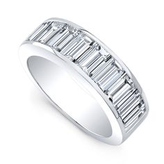 Diamond Baguette Band, Baguette Diamond Band, Baguette Band, Diamond Half Eternity Band, Diamond Baguette, Mens Rings, Baguette Diamond Rings, Half Eternity Band, Baguette Cut Diamond