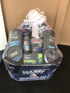 a birthday gift basket for someone special to have in their home or at the office