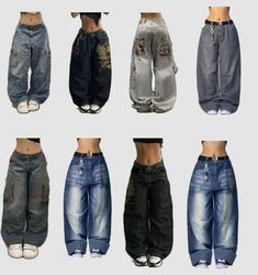 Bagging Jeans Outfit, Low Rise Baggy Jeans Outfit Y2k, Cute Skater Outfits, Cute Outfits Baggy Jeans, Cute Baggy Clothes, Outfit Ideas With Baggy Jeans, Different Clothing Aesthetics, Baggy Jeans Plus Size, Cool Baggy Jeans