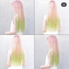 Pastel Green Hair, Neon Green Hair, Two Color Hair, Anime Hair Color, Which Hair Colour, Hair Color Underneath, Cute Hair Colors, Dyed Hair Inspiration