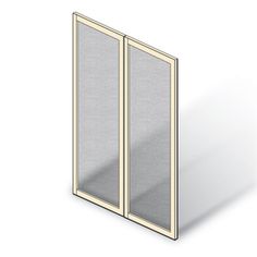 an open sliding door on a white background