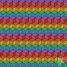 an image of a multicolored pattern that appears to be made up of squares