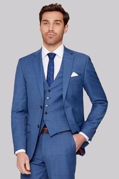 Marriage Suits, Groom Blue Suit, French Blue Wedding, Sharkskin Suit, Marry Your Best Friend, Blue Suit Wedding, Evening Outfit, Groom Suit