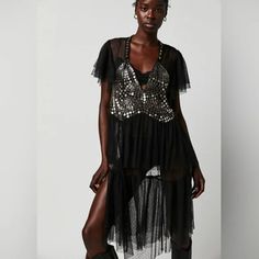 Free People Makin Magic Maxi Top Dress Black Size M / Nwt $198 Maxi Tops, Free People Black, Free People Dresses, Free People Dress, Top Dress, Dress Black, Free People, Black Dress, Mini Dress