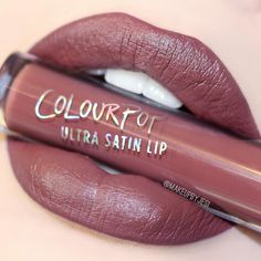 Toolips Ultra Satin Lip by @colourpopcosmetics Deep Plum Brown. To answer a few question you guys have had....These are nothing like the Ultra Mattes they don't dry down and they do transfer. These have a satin finish but the more you wear it or if u blot your lips it removes some of the sheen and makes it more matte but still creamy feeling. These are comfortable to wear reapplying is much easier than a matte lip. They don't bleed on me unless I'm eating and I'm being a total pig I reapply only Brown Liquid Lipstick, Makeup Cabinet, Colourpop Lipstick, Lip Swatches, Lipstick Swatches, Deep Plum, Dark Makeup, Colour Pop, Cruelty Free Makeup