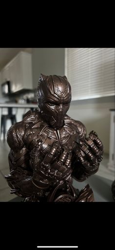 an image of a metallic figure in the kitchen