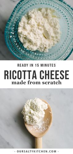 ricotta cheese made from scratch and ready in 15 minutes