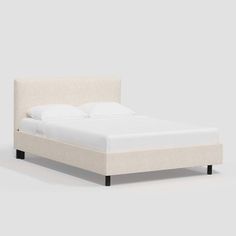 King Olivia Platform Bed In Linen Talc - Threshold™ : Target Sleeping Nook, Wood Platform Bed Frame, Wingback Bed, Solid Wood Platform Bed, Metal Platform Bed, Wood Platform Bed, Comfort Mattress, Studio Mcgee, Platform Bed Frame