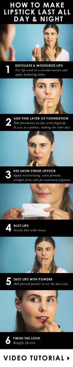 The key steps you're forgetting when applying lipstick. This tutorial is a total beauty hack! Make Lipstick Last All Day, Make Lipstick, Applying Lipstick, How To Make Lipstick, Apply Lipstick, Diy Lipstick, Makeup Lips, Total Beauty, Lipstick Art