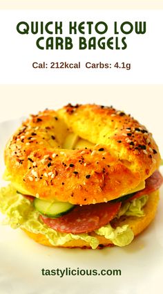 keto low carb bagels recipe \ easy keto everything bagel recipe \ Gluten Free & Keto Bagels \ keto-friendly bagel recipe Everything Bagel Recipe, Keto Everything Bagel, Keto Breakfast Sandwich, Keto Everything, Bagel Recipe Easy, Best Keto Breakfast, Bagels Recipe, Low Carb Bagels, Low Carb High Protein