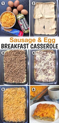 the steps to make sausage and egg breakfast casserole