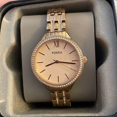 Never Worn Brand New Fossil Watch Rose Gold Fastrack Watches Women, Fastrack Watches, Fossil Watches Women, Gold Watches, Rose Gold Watches Women, Gold Watches Women, Watches Women, Fossil Watch, Fossil Watches