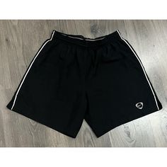 Vintage Nike Soccer Shorts with Nike Soccer Logo Color: Black  Size: Small Waist Across: 13.5" Total Length: 16.5" Inseam: 6.5" Rise: 12" Condition: Very good vintage condition with normal wear from age and use.  Shipping: Ships same or next business day! Black Casual Training Bottoms, Casual Training Bottoms For Sports Season, Functional Black Athletic Shorts For Sports, Functional Black Athletic Shorts For Sports Events, Black Athletic Fit Shorts For Sports Events, Sporty Athletic Fit Bottoms For Sports Events, Casual Black Sports Shorts, Black Sporty Bottoms, Sporty Black Shorts For Sports Events