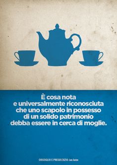 the back cover of a book with tea cups and saucers in blue on it