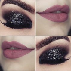 Maquillaje Dark, Smoky Eyes Makeup, Lipstick Guide, Wedding Eye Makeup, Glitter Eye Makeup, Eye Makeup Pictures, Smink Inspiration